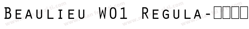 Beaulieu W01 Regula字体转换